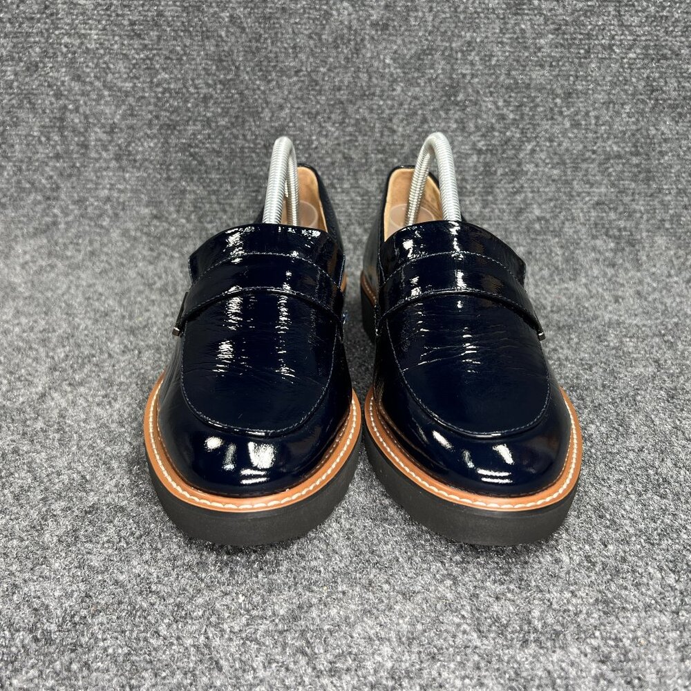 Naturalizer Adaline Loafers Womens Size 10 Dark Blue Patent Leather Slip On Shoe - Picture 2 of 12
